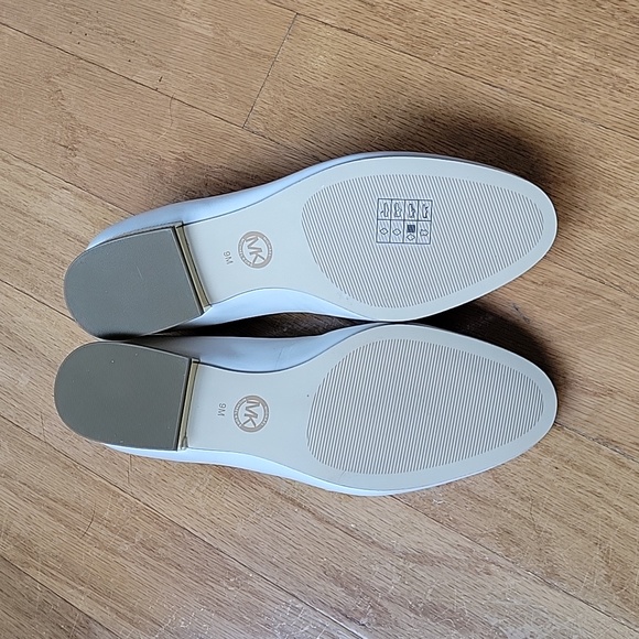 Michael Kors White Loafers with Gold Heel - Picture 3 of 8